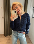 Indi & Cold blauw kabelvest