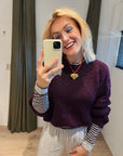 Penn and Ink aubergine jumper