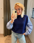 Mos Mosh Juella LS Stripe combi knit