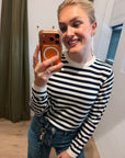 Klitmoller Womens basic stripe merino knit