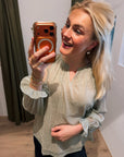 Mos Mosh Ximena Glam V-neck Blouse zilver