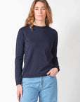 Klitmoller womens basic merino knit navy
