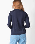 Klitmoller womens basic merino knit navy