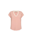 Mos Mosh Kala V-SS Stripe Tee bruin