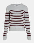 Penn and Ink aubergine jumper stripe