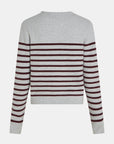 Penn and Ink aubergine jumper stripe