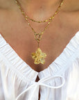 Le Veer Golden Flower Charm