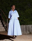 The Perfect Genua shirt white/blue stripe