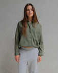 Penn and Ink khaki blouse