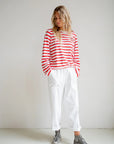 Penn and Ink longsleeve stripe print