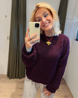 Penn and Ink aubergine jumper