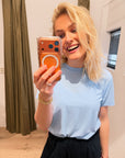 Absolut Cashmere Nina T-shirt Celeste Blauw