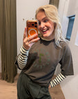 Penn and Ink Sweater print Tabac