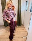 Penn and Ink trousers aubergine