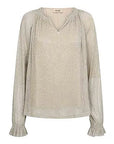 Mos Mosh Ximena Glam V-neck Blouse zilver