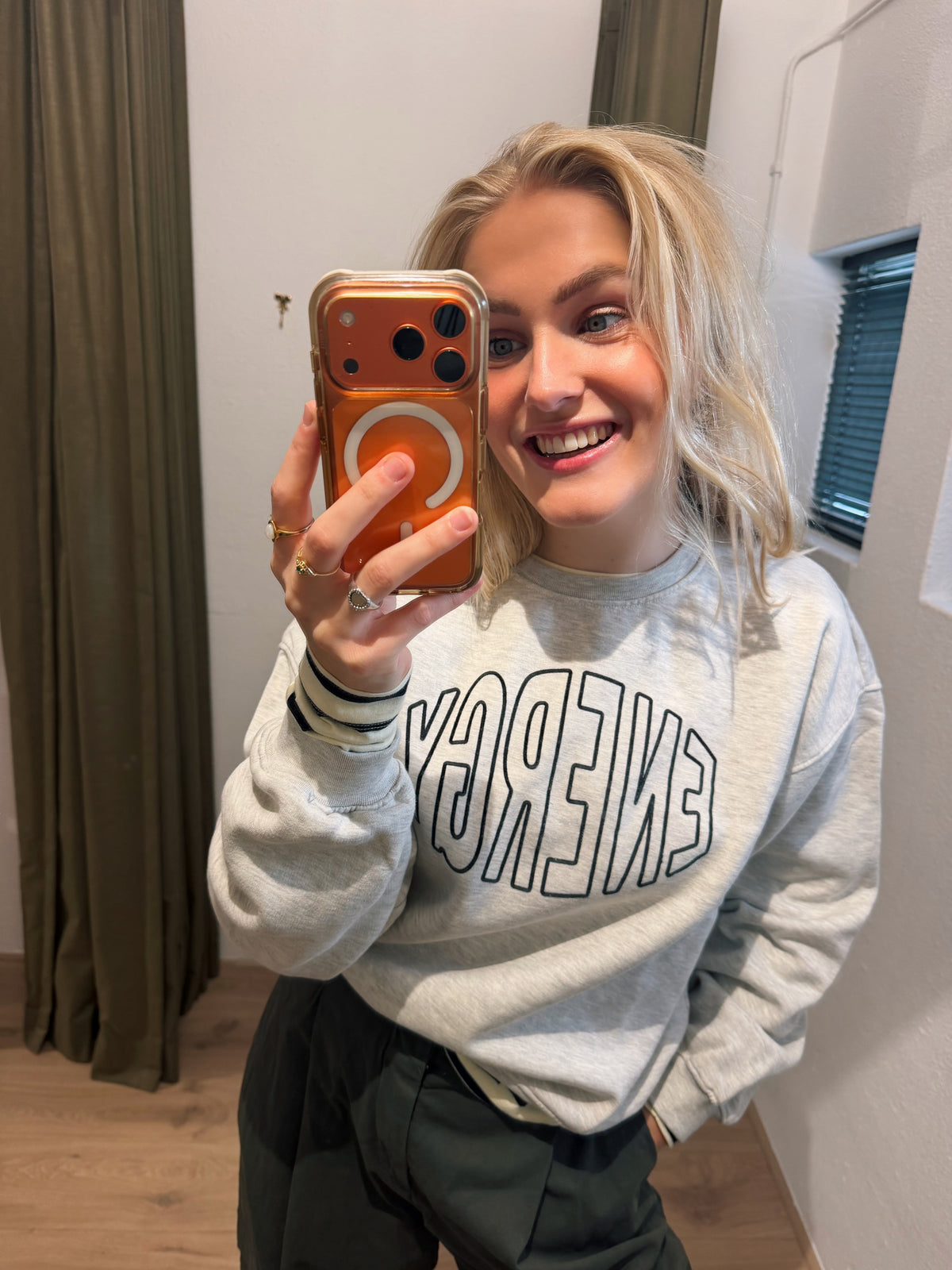 Penn and Ink Sweater print grijs