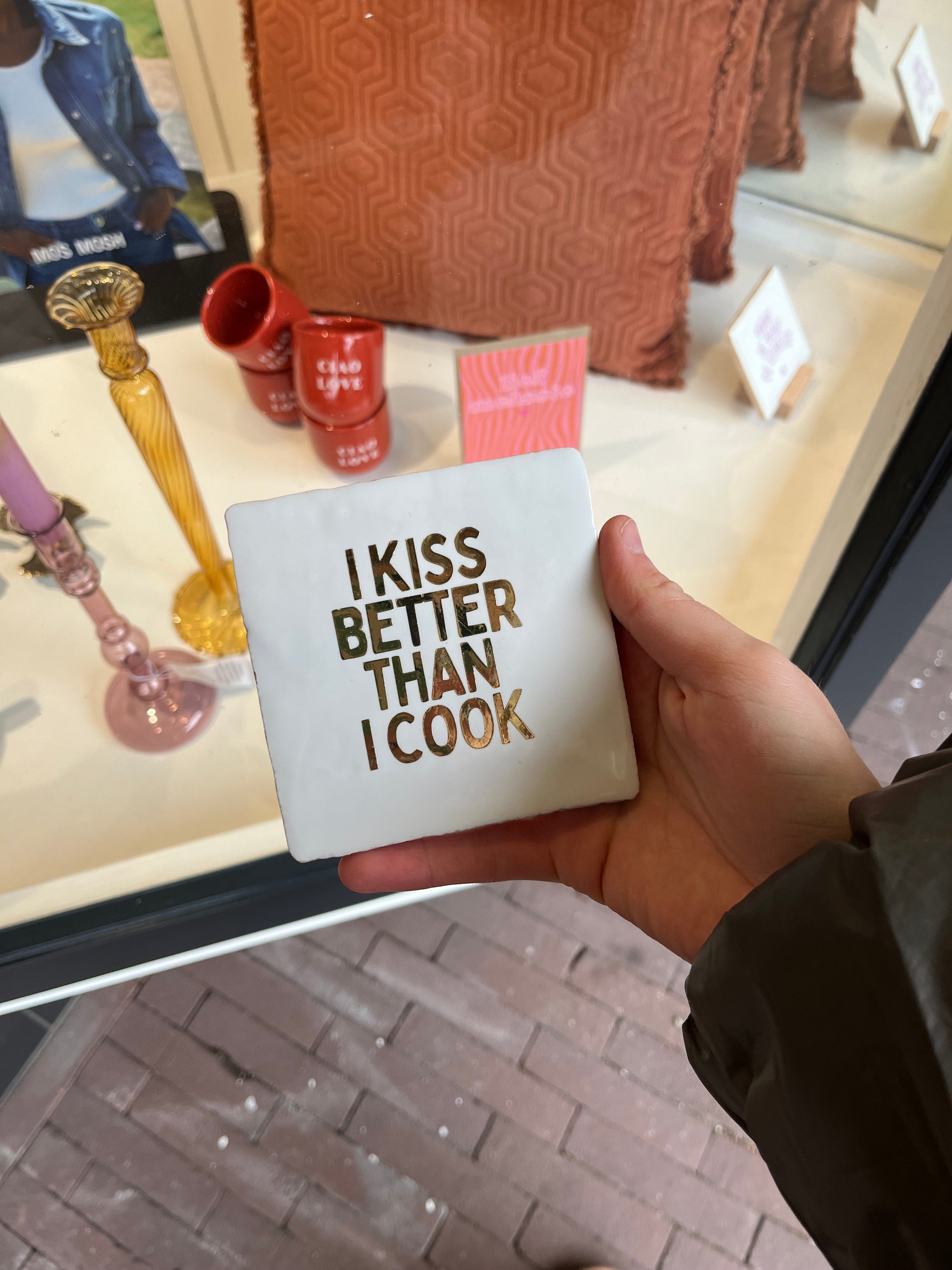 Tegeltje I kiss better than I cook