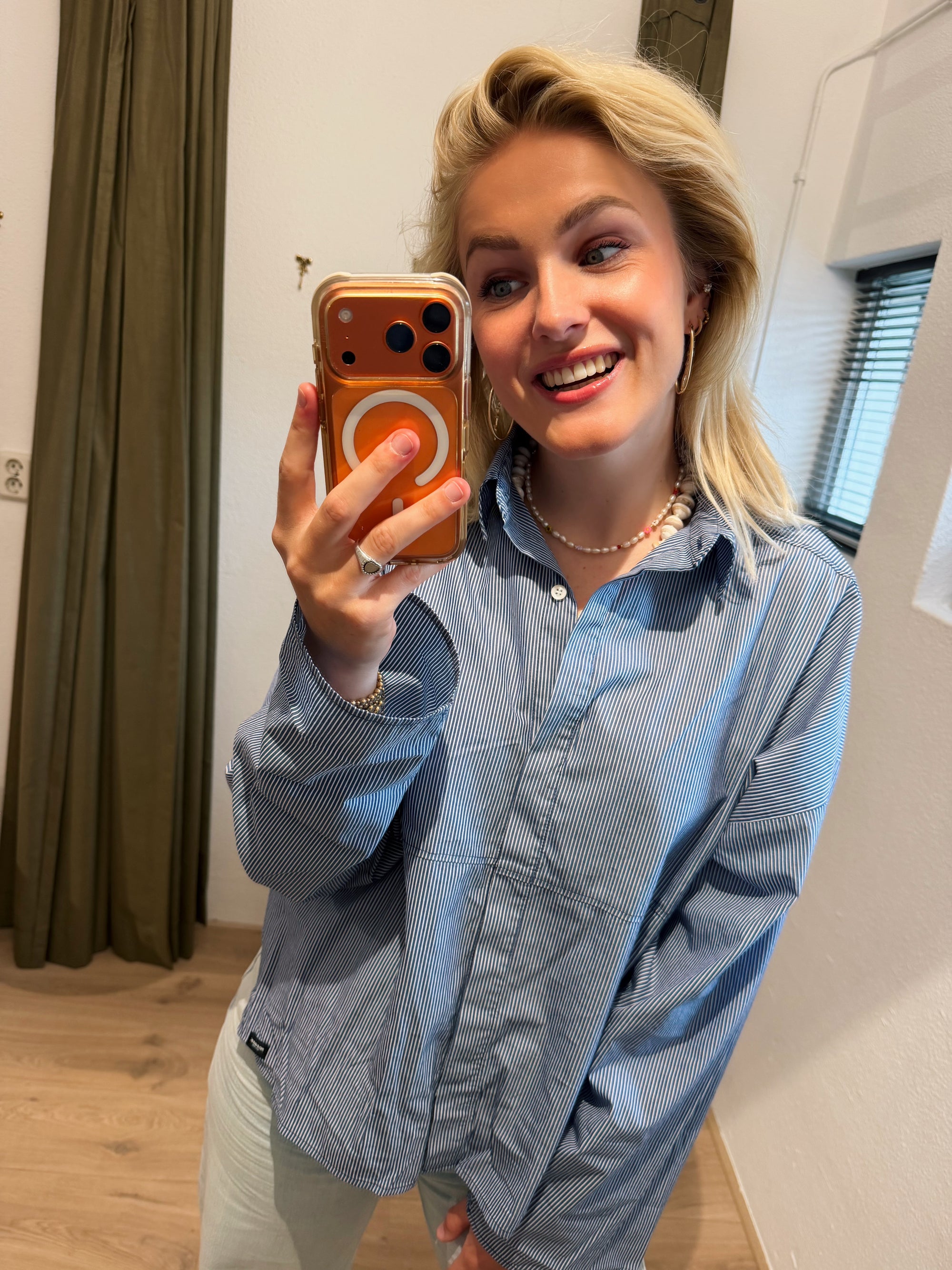 Penn and Ink blouse gestreept
