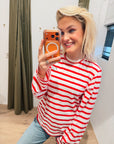 Penn and Ink longsleeve stripe print