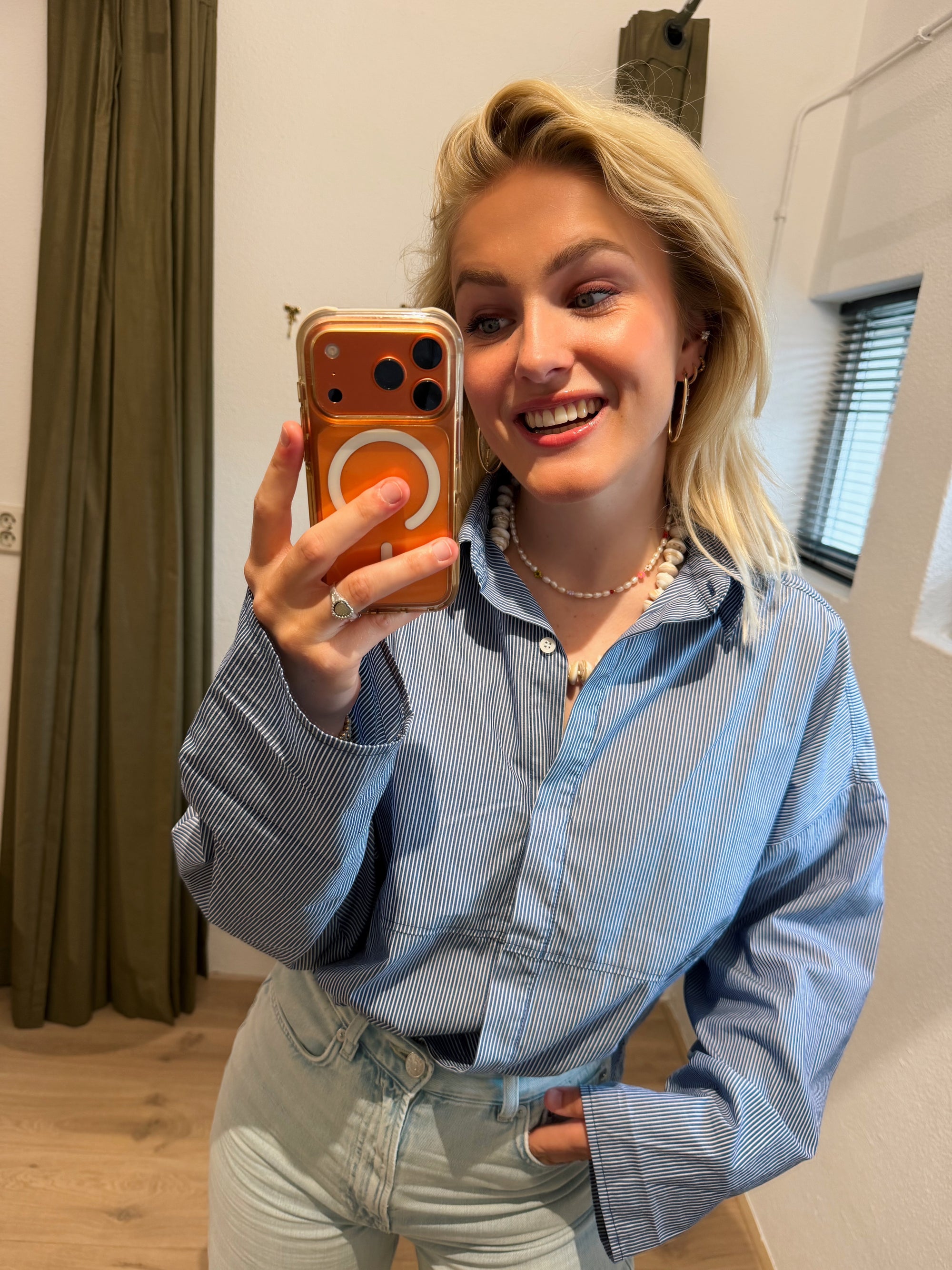 Penn and Ink blouse gestreept