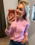 Samsoe Samsoe Nor short cardigan roze
