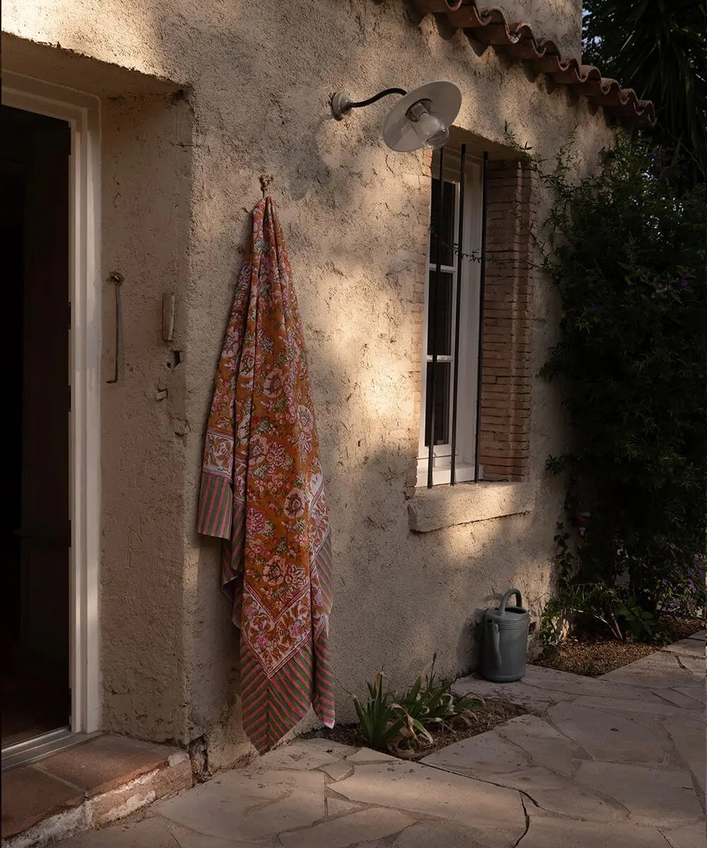 Doing Goods Marigold Table throw in tote bag