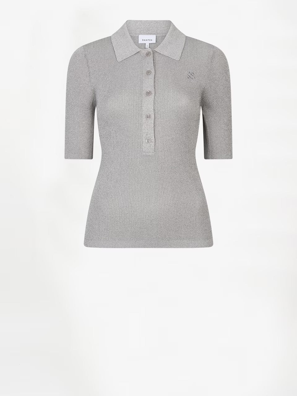 Dante 6 Fayza Metallic knitted polo