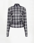 Dante 6 Casha printed check mesh top