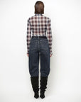 Dante 6 Casha printed check mesh top