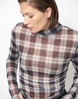 Dante 6 Casha printed check mesh top