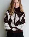 Penn and Ink cardigan ruit