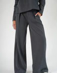 Corel Ella Pants Wide milano brush flannel grijs
