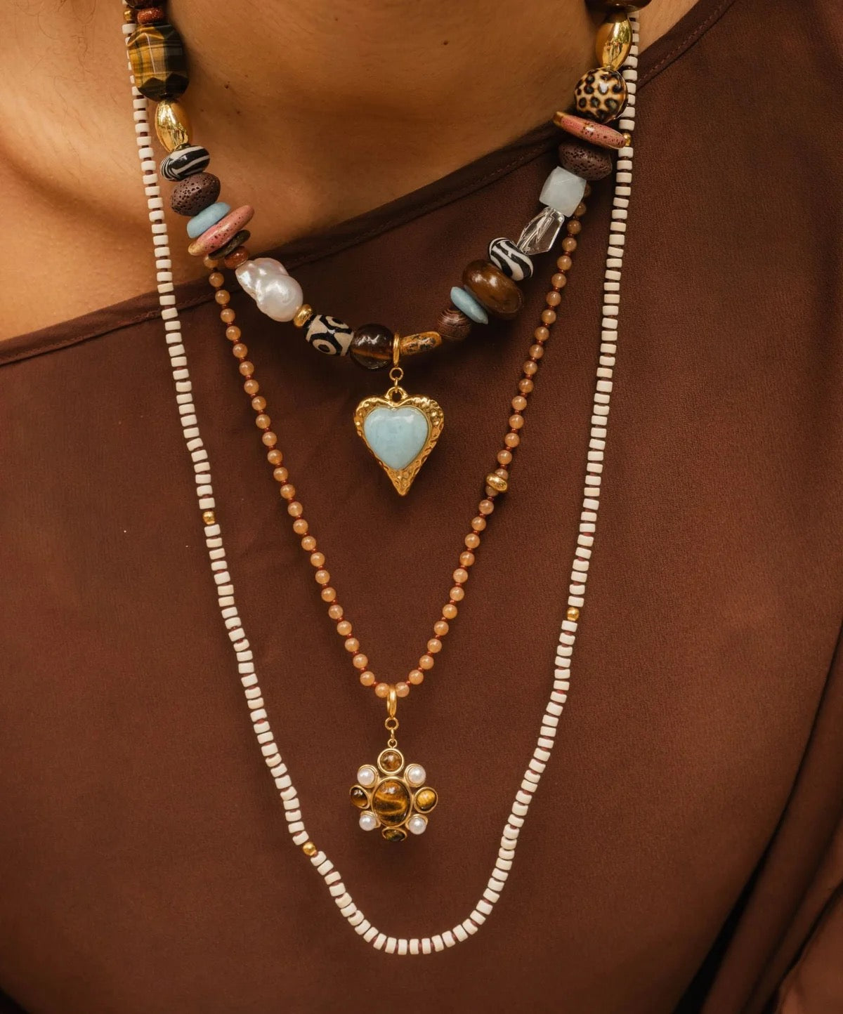 Le Veer Brown Toffee ketting