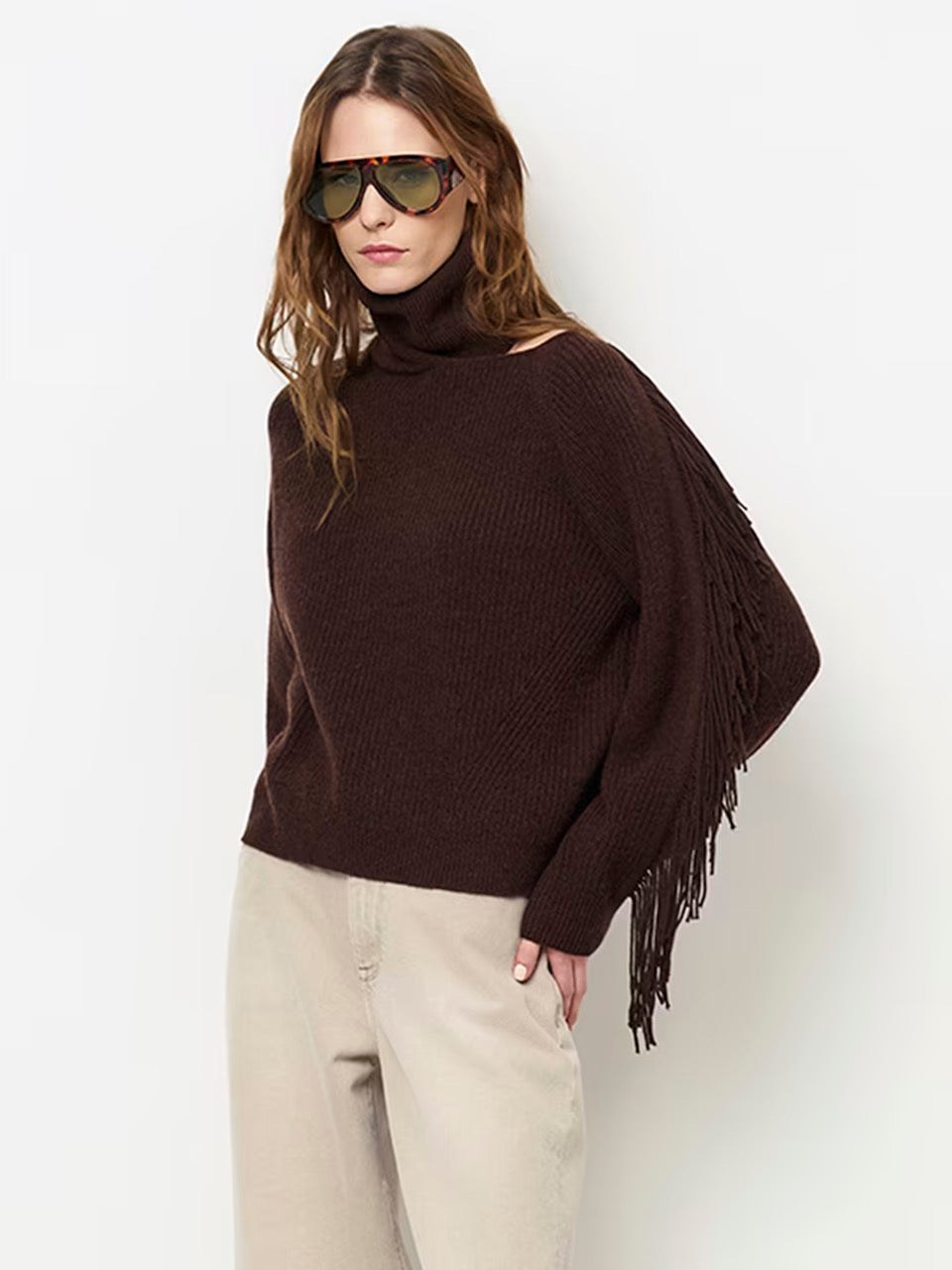 Dante 6 Siega cut out Fringe sweater