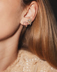 Bobby Rose Swarovski clip white