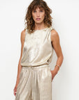 Dante 6 Aurora embellished metallic top