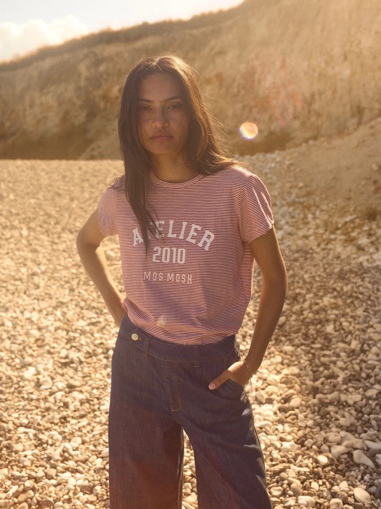 Mos Mosh Camp O-SS Stripe Tee