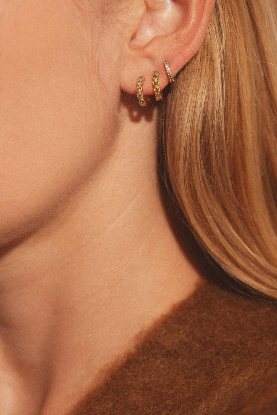 Bobby Rose Swarovski clip green