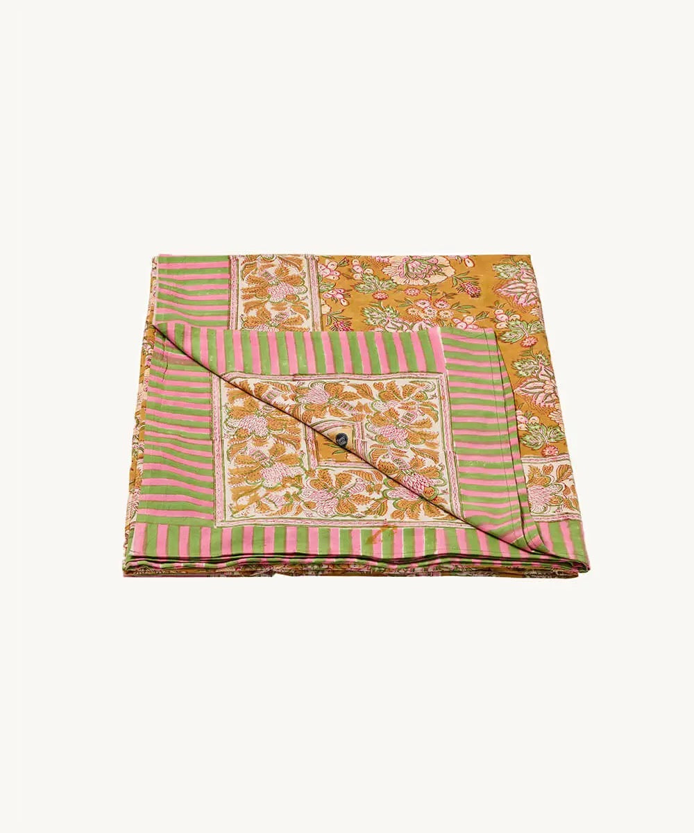 Doing Goods Marigold Table throw in tote bag