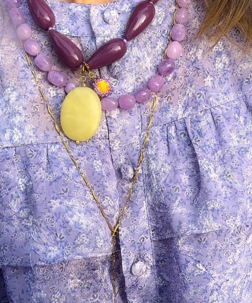 Le Veer Muse ketting purple