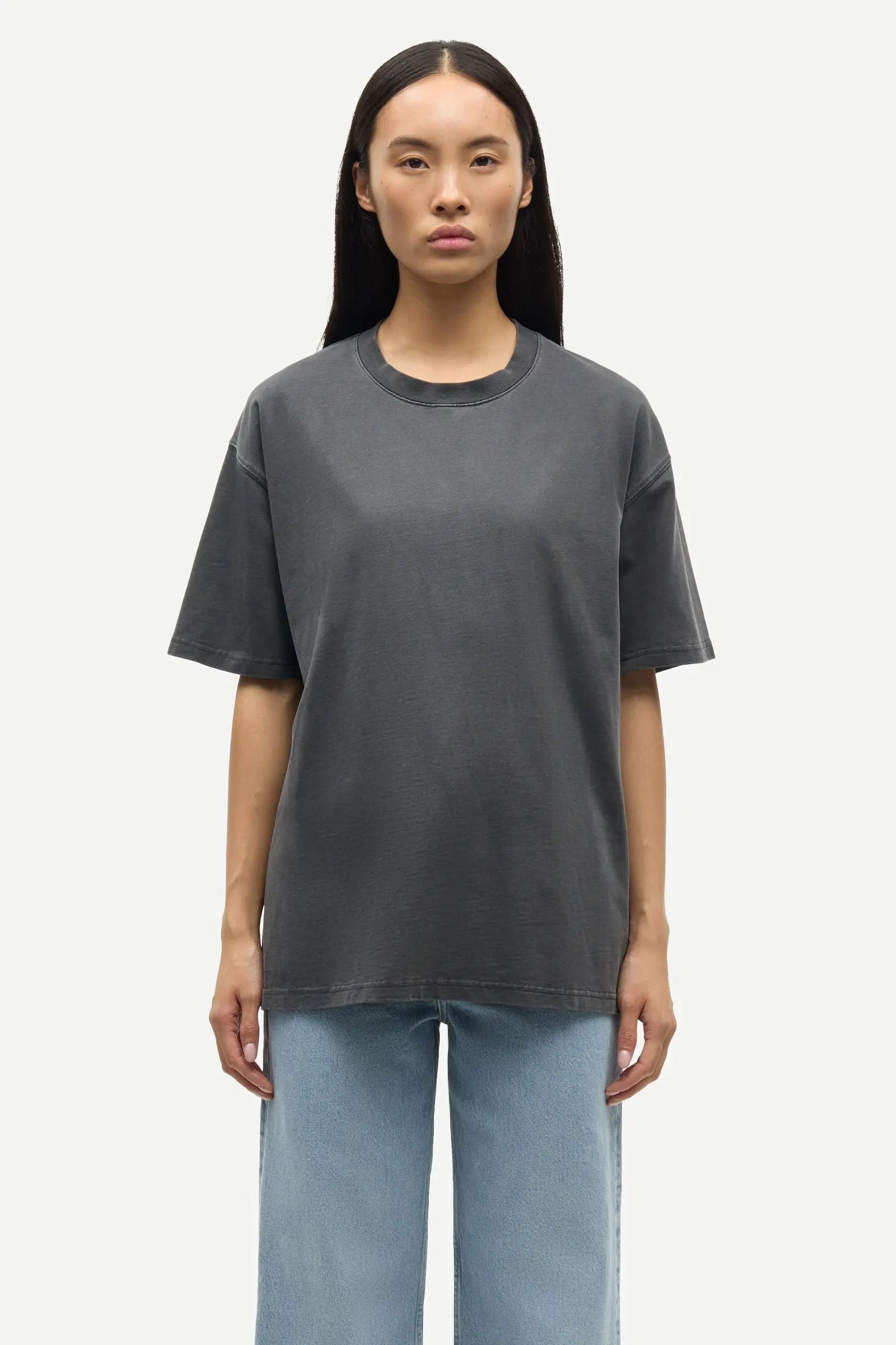 Samsoe Samsoe Eira t-shirt grijs