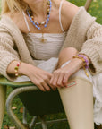 Le Veer Lilac stone armband