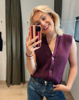 Penn and Ink aubergine cardigan