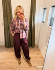 Penn and Ink trousers aubergine