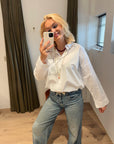Penn and Ink witte blouse korter