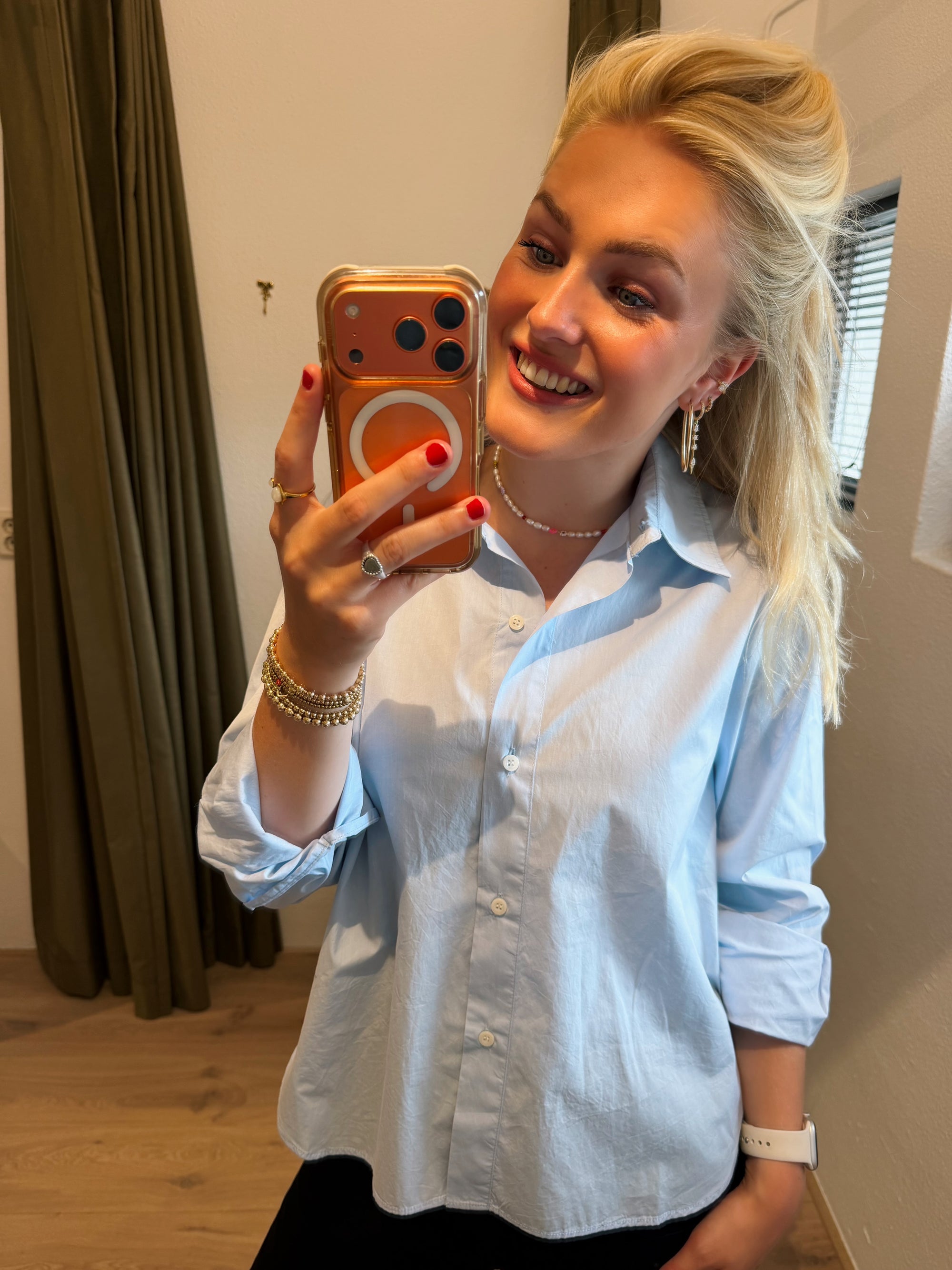 Penn and Ink blauwe blouse