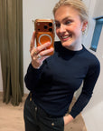 Klitmoller womens basic merino knit navy