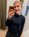 Klitmoller womens basic merino knit navy