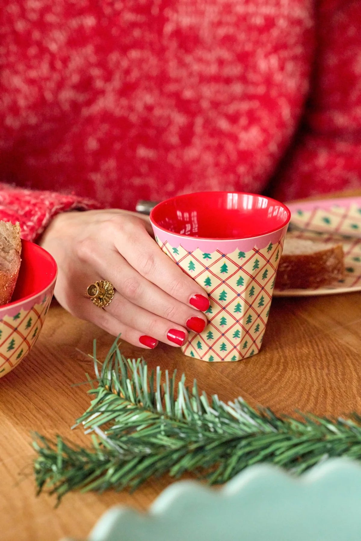 RICE middelgroot beker kerstboom