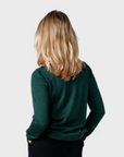 Klitmoller womens basic merino knit moss green